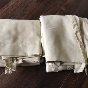 2 x Twill Tie-Up Curtain Panel Tan